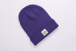 Cuffed Beanie Happy purple