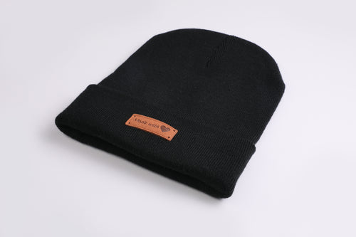 Cuffed Beanie Made with Love black