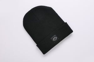Cuffed Beanie Happy black