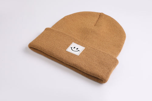 Cuffed Beanie Happy caramel