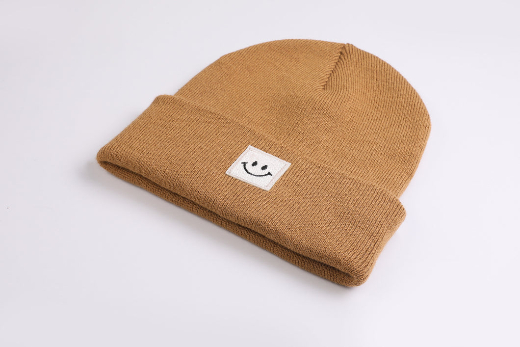 Cuffed Beanie Happy caramel