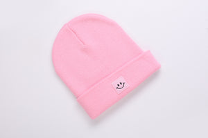 Cuffed Beanie Happy pink