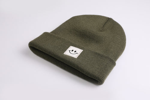 Cuffed Beanie Happy khaki