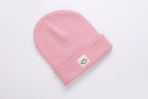 Cuffed Beanie Happy rosa