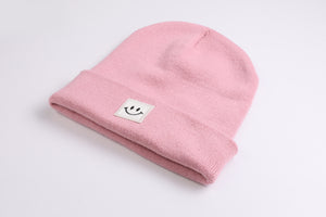 Cuffed Beanie Happy rosa