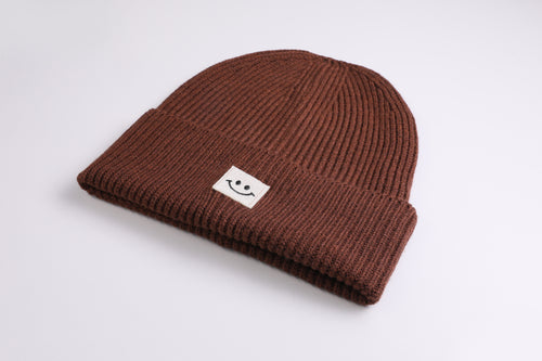Oversized Strickoptik Beanie Happy walnut