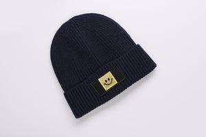Patch Beanie Happy gold oxford