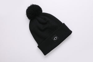 Bommel Beanie Happy black
