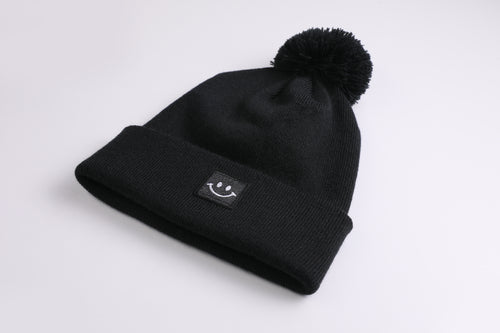 Bommel Beanie Happy black