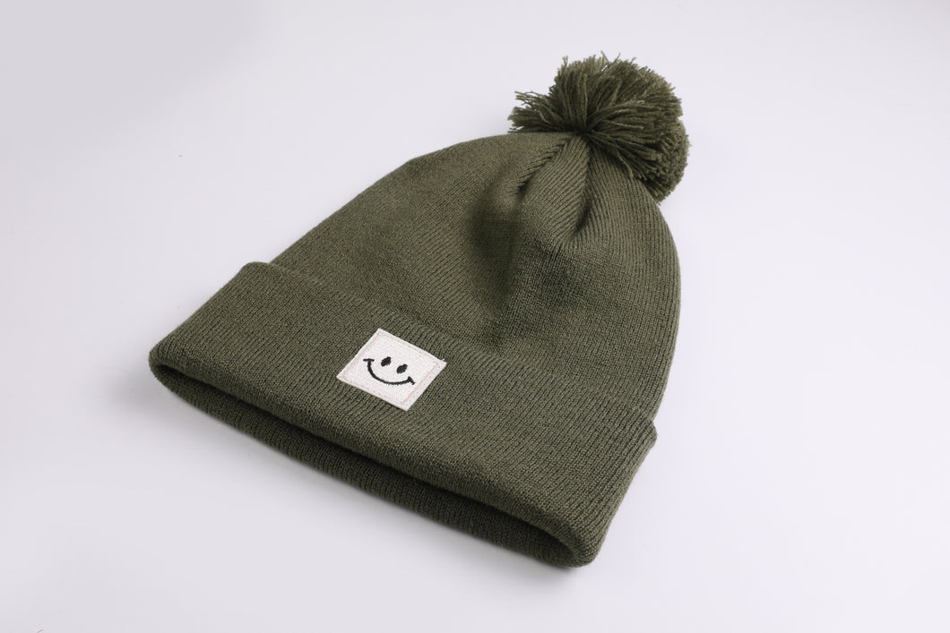 Bommel Beanie Happy khaki