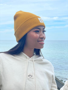 Cotton Beanie Happy mustard