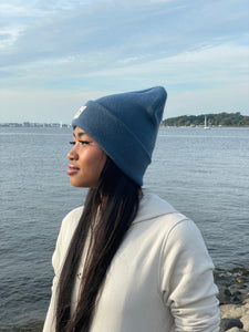 Cuffed Beanie Happy air blue