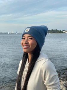 Cuffed Beanie Happy air blue